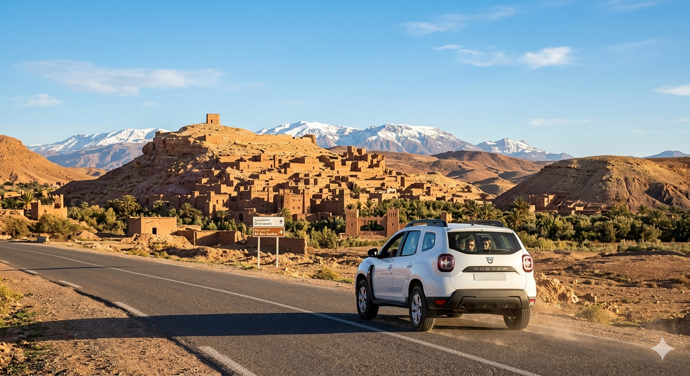Itinéraire de 3 jours : Ouarzazate vers Merzouga en voiture de location